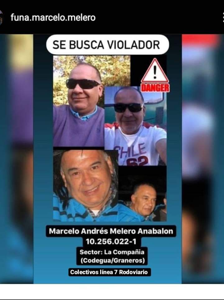 Berta_Arrouch's tweet photo. @MTTOhiggins este sujeto está siendo buscado. Trabaja en el rodó de Rancagua en colectivo. Pedimos el desintegró del gremio. @GobiernodeChile @sebastianpinera @elrancaguino https://t.co/HwRnWAN2MF