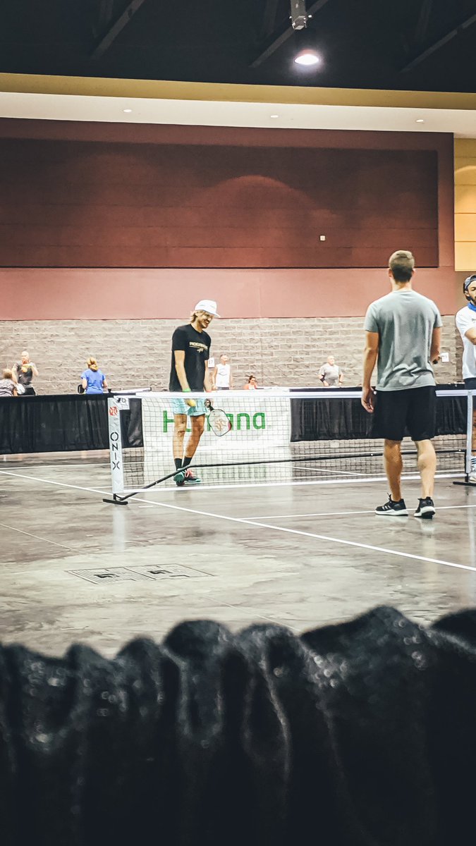 Jordan_Shrope's tweet photo. It was so great getting to meet @TysonApostol and play some pickle ball with him today! Thanks for taking the time for Survivor conversation and teaching me some pickle ball moves! https://t.co/VdeBHZTsiy