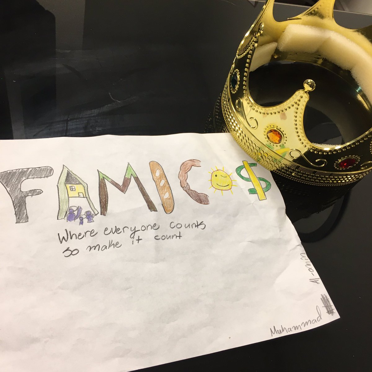 Famicos's tweet image. Presenting the winner of the Census logo contest: Muhammad Al-amin, 11 years old, from Hough! “Where everyone counts, so make it count.” #CensusWeek #CompleteCountCLE @CleveFoundation