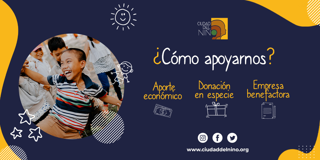 🔍Te cuento cómo #DonaPorUnSueño. Si eres una persona natural puedes aportar en especie o económicamente. Si eres una empresa puedes visitar nuestra sitio web y optar por alguno de nuestros programas. Si no puedes donar, ayúdanos con un retuit. #CiudadDelNiño #CiudadDeMisSueños