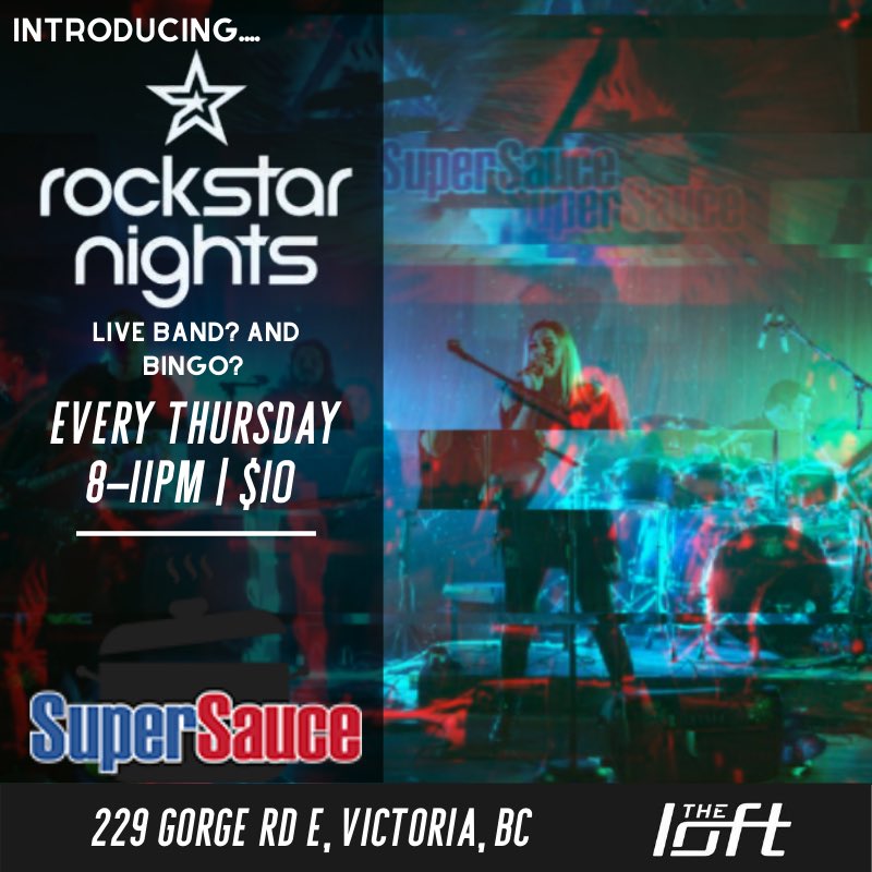 SuperSauce will be taking the stage every Thursday starting August 6th at The Loft for their “Rockstar Nights” concept (be sure to bring your smart phone!). Once the shenanigans are over, stay the rest of the evening for SuperSauce’s signature 80’s to Modern Rock Party.
