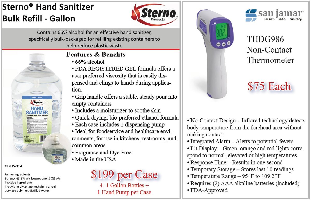 Our latest flyer, featuring great pricing on bulk Gel Hand Sanitizer as well as other Covid related essentials.  In stock and available!  harbourfood.com/new-products-a…