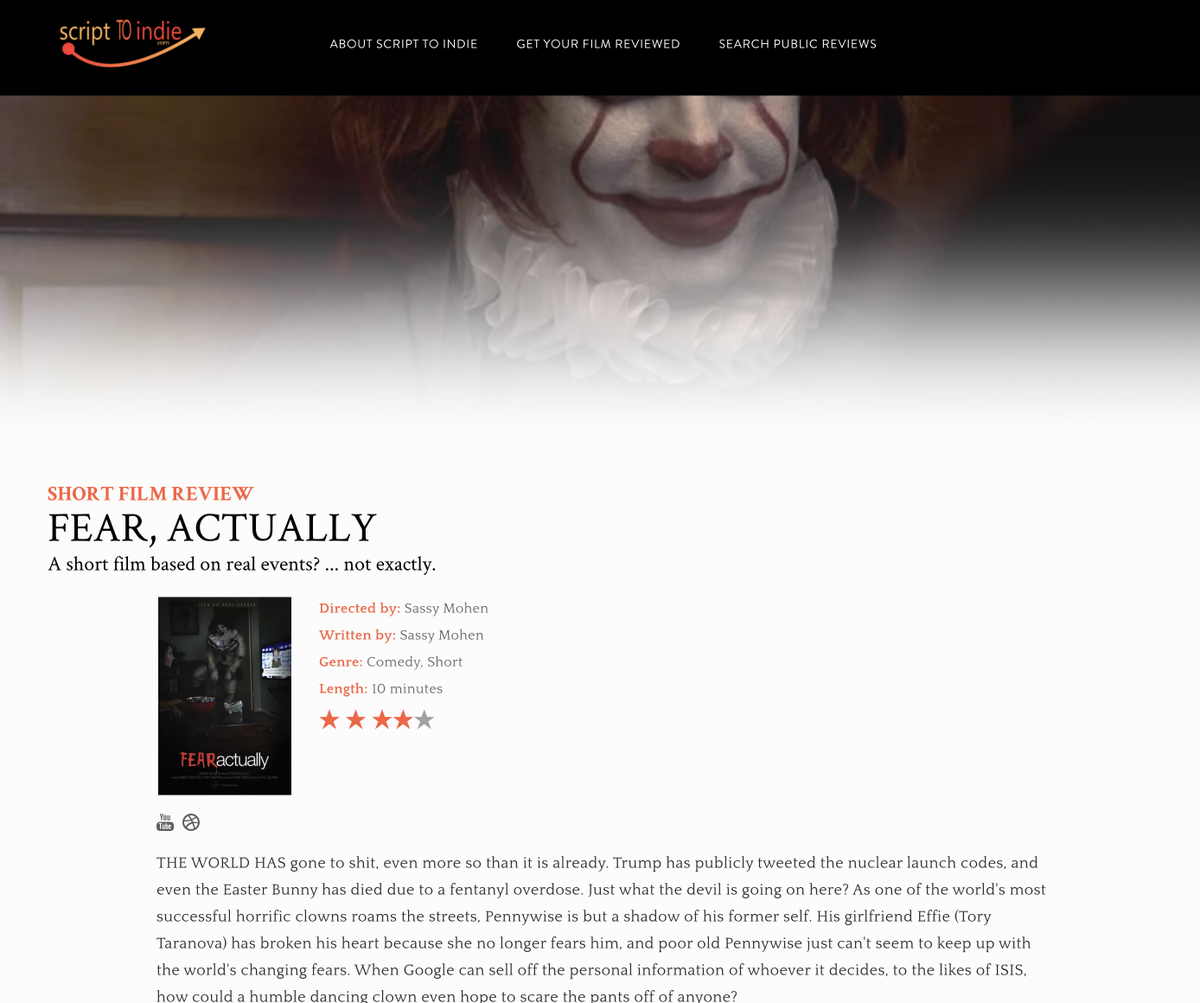SassyMohen's tweet photo. This is so awesome!! Another great film review of #FearActually, so far, this one might be my favorite:
"When you can turn something as dark as suicide into a joke, credit should definitely be given."
Read it here: https://t.co/a3L1l4Vr7x
#Pennywise #Clowns #CableNews #Satire https://t.co/AzJwDMVrbt
