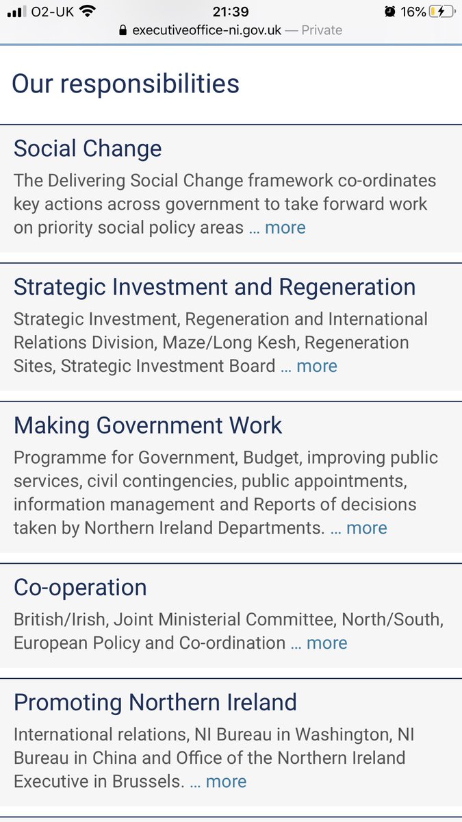 The executive office has not tweeted a pride message.  @niexecutive has the responsibilities is indicated in the pics. In terms of queer equality it should be extending good relations, promoting inclusive social change & should be queer inclusive in its stats and reasarch