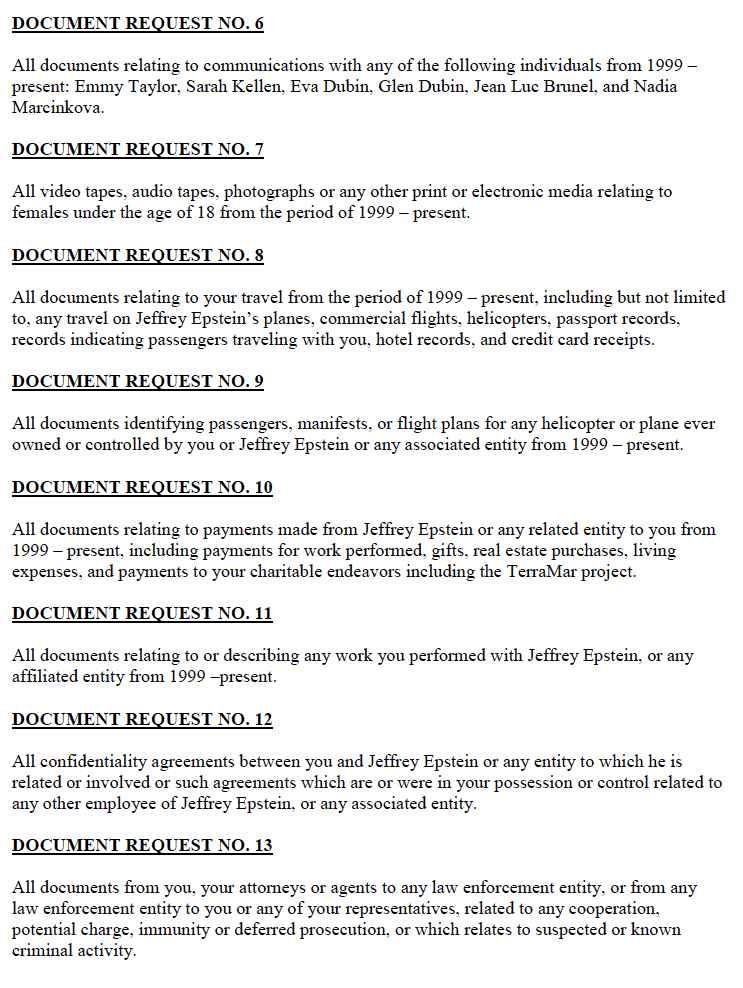 Resuming at page 85, we see a request to stay any discovery requests, pending the decision to dismiss or not. 39 different items were included in the discovery request.