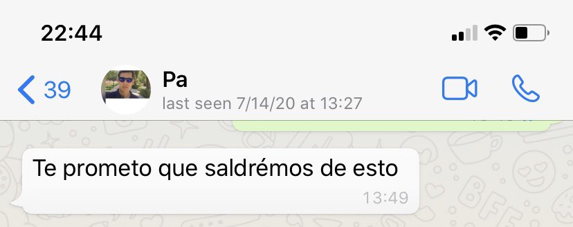 Ya tenemos que salir de esto.