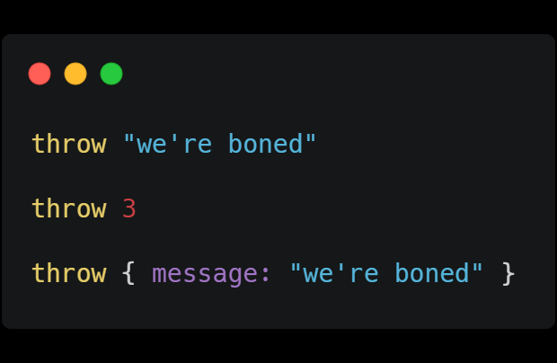 But you can throw anything