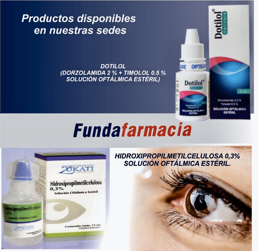 NancyMartinezA's tweet photo. Para mis pacientes y público en general:
Pueden conseguir gotas oftálmicas para el glaucoma como #latanoprost y combinaciones con #dorzolamida y #timolol.
También para uveitis y ojo seco.
#ojoseco #lagrimasartificiales
@fundafarmacia #ServicioPublico #cuarentena #salud https://t.co/Dl67wvMfxC