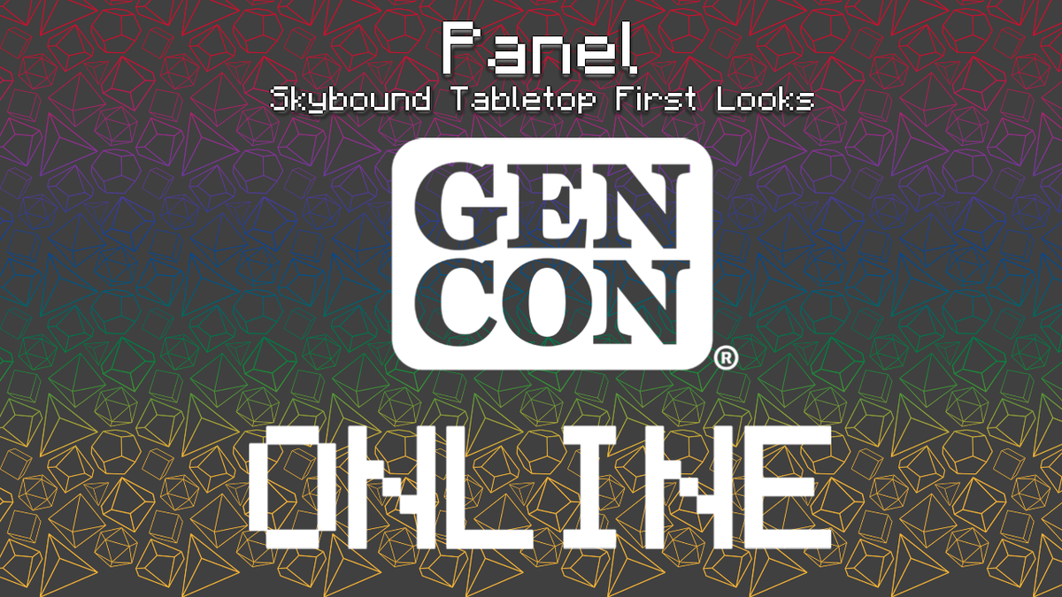 wots_qc's tweet photo. Welcome to day two of Gen Con Online!! We hope you are enjoying the coverage.

Live on the channel now Skybound Tabletop First Looks Panel.

https://t.co/sFFlwOvI3d

@skyboundtabletp 

#GenConOnline #SkyboundTabletop #JenAtGenCon #GenCon2020 https://t.co/WU3erP3CPK