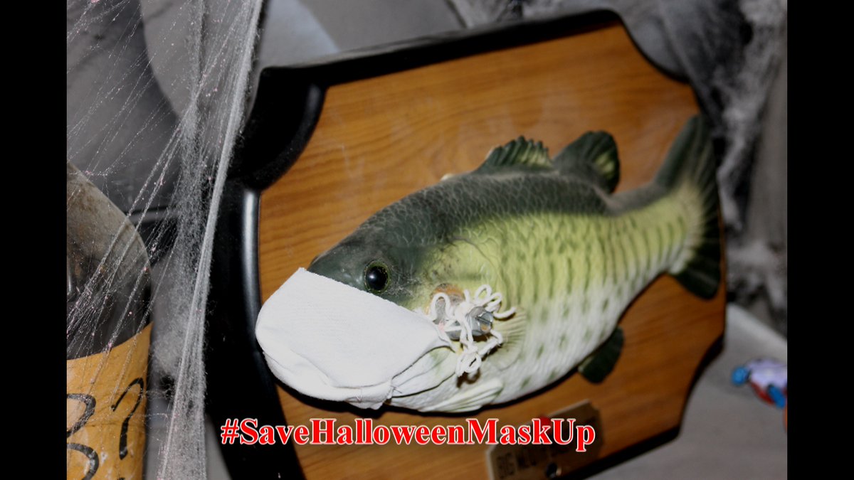 CountGore's tweet photo. Even my Frankenbass is doing his part to #SaveHalloweenMaskUp  @countgore. Are you masking up? https://t.co/JVRRHw1MS8