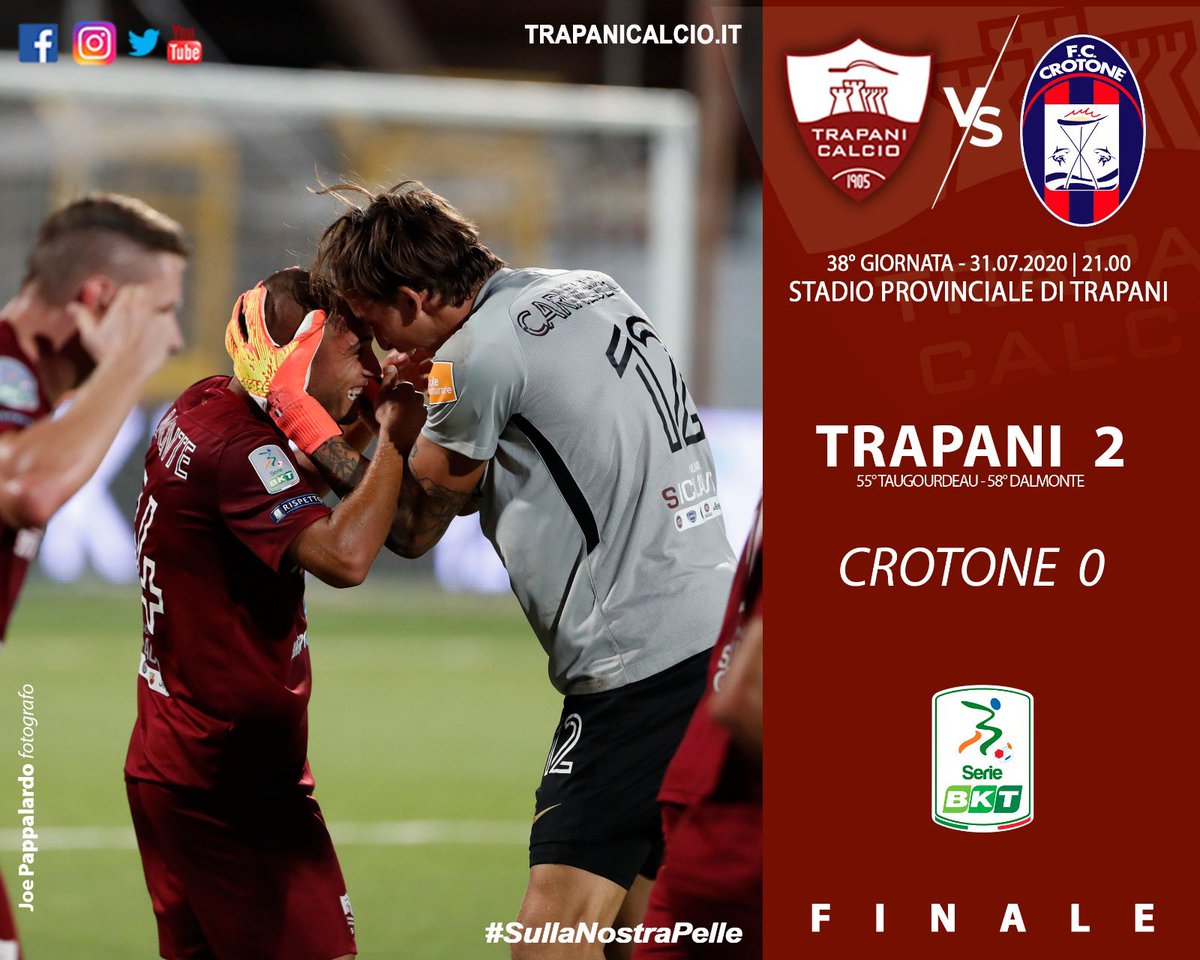 TRAPANI-CROTONE 2-0 (II tempo)

⏱ 95’ | È FINITAAAAAAAAAAAAA!!! Eroici, straordinari. I nostri ragazzi battono il Crotone 2-0, grazie ai gol di #Taugordeau e #Dalmonte. 

#TRACRO
