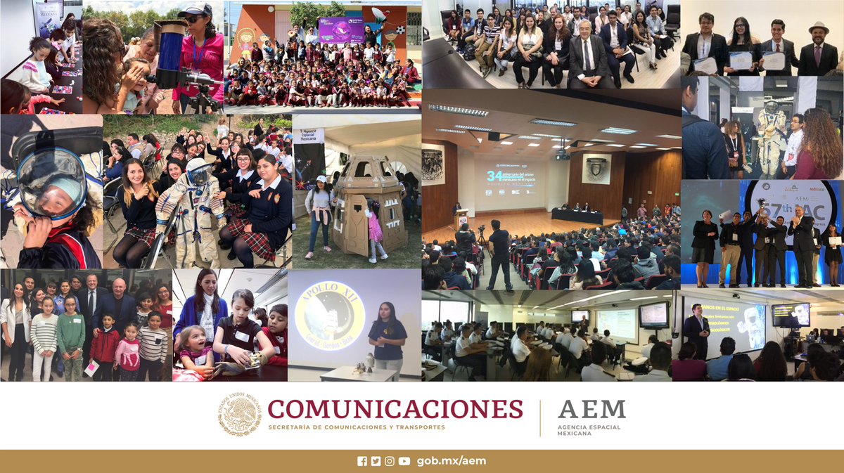 AEM_mx's tweet photo. Ustedes han sido muy importantes para el desarrollo de la @AEM_mx durante estos 10 años, sube una fotografía que tengas en alguna conferencia, seminario o evento organizado por la #AEM, etiquétanos y utiliza #10AñosAEM. 

¡Gracias por ser parte de nosotros! 🇲🇽🚀🌎🌌 https://t.co/UgW2rpryHQ