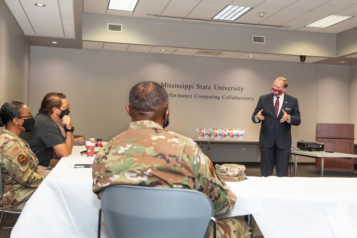Today we welcomed officials form Keesler Air Force Base to campus to discuss academic and training partnerships, as well as showcase the wide-ranging capabilities of our research centers. #WeRingTrue
