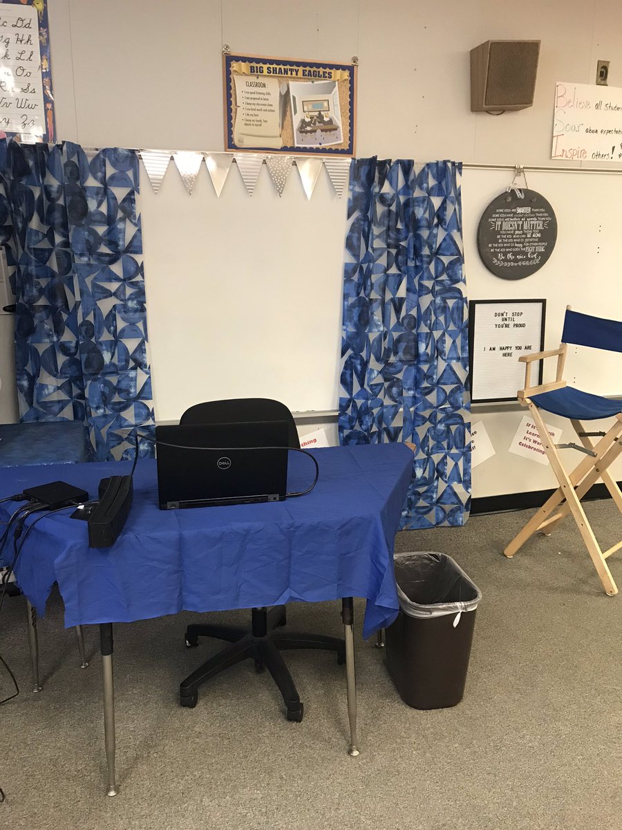 My remote teaching station! I have already added to it! It makes me happy!