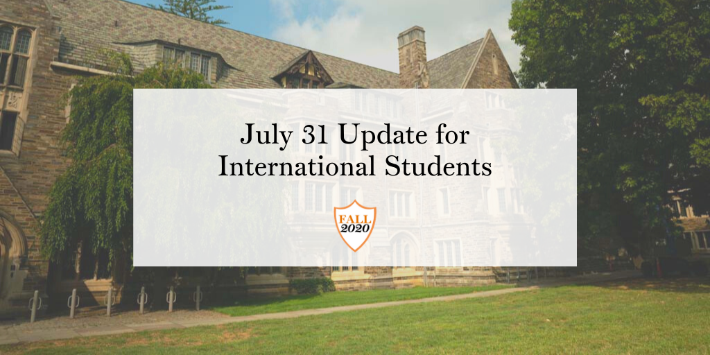 Princeton's tweet photo. Any international undergrad who wants to study remotely from their home country is able to do so and remain in compliance with ICE guidelines.

Continuing undergrads already in the U.S. may also study remotely off campus, provided they’re in compliance with their visa status. https://t.co/MsKGSwBM7Y