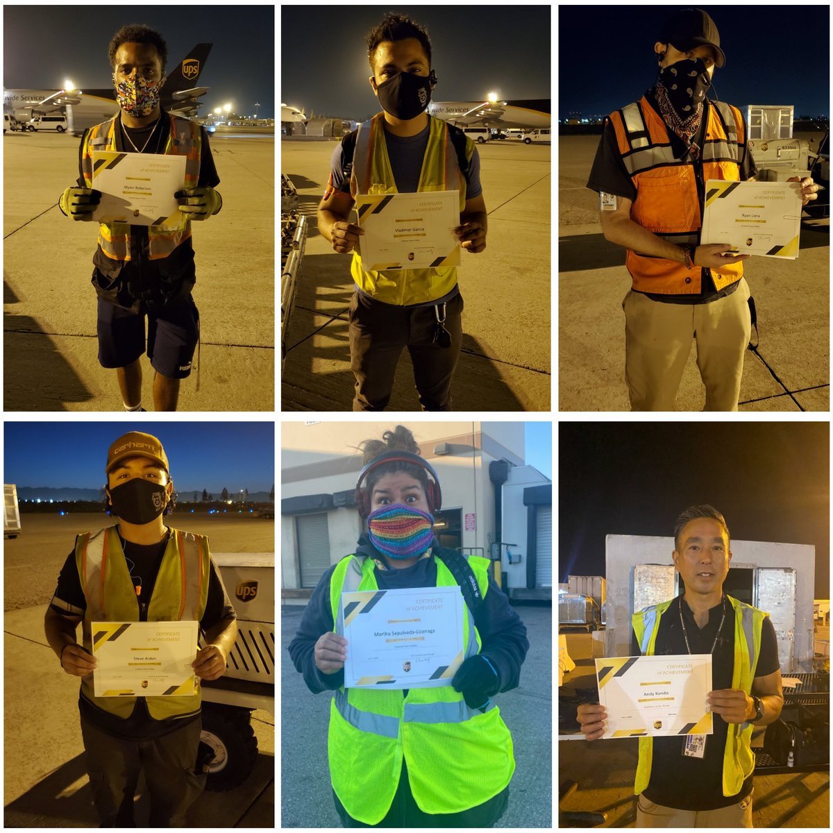 These are a few of the employees that were given Sunrise Safety Awards for the month of July. We created our own awards to make sure they know we appreciate all of their hard work! @volzfam @audreyvb3 @hrbobbyups @air1man @jrindafernshaw @jpaloupsair #SunriseRamp #Safety #ONTUPS