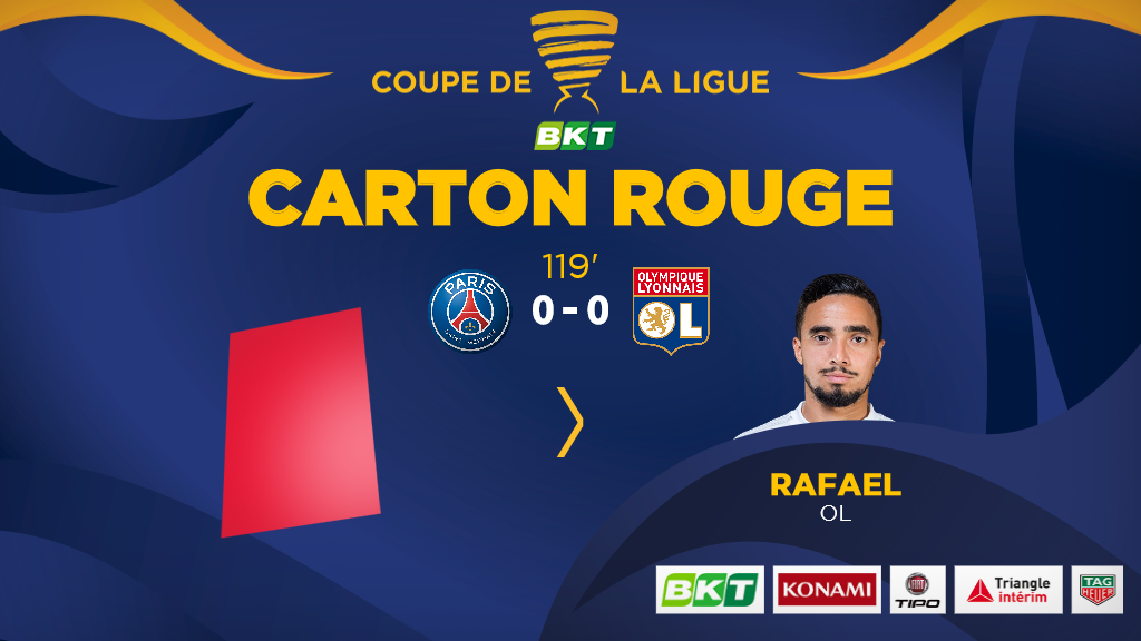 Coupe de la Ligue BKT (@coupeliguebkt) on Twitter photo 🔴 L'<a href="/OL/">Olympique Lyonnais</a> va terminer cette Finale à 10 ! Coup franc à suivre pour le <a href="/PSG_inside/">Paris Saint-Germain</a>...
#PSGOL 🔴 L'<a href="/OL/">Olympique Lyonnais</a> va terminer cette Finale à 10 ! Coup franc à suivre pour le <a href="/PSG_inside/">Paris Saint-Germain</a>...
#PSGOL