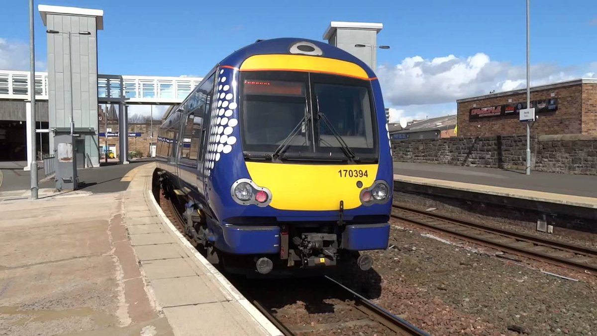 Tour #Scotland travel video Blog of diesel trains arriving at, and departing from, the railway station on visit to #Perth, #Perthshire. There are two main routes passing through the station, #Glasgow to #Dundee and #Aberdeen and the #Highlands Main Line tour-scotland-photographs.blogspot.com/2016/05/tour-s…