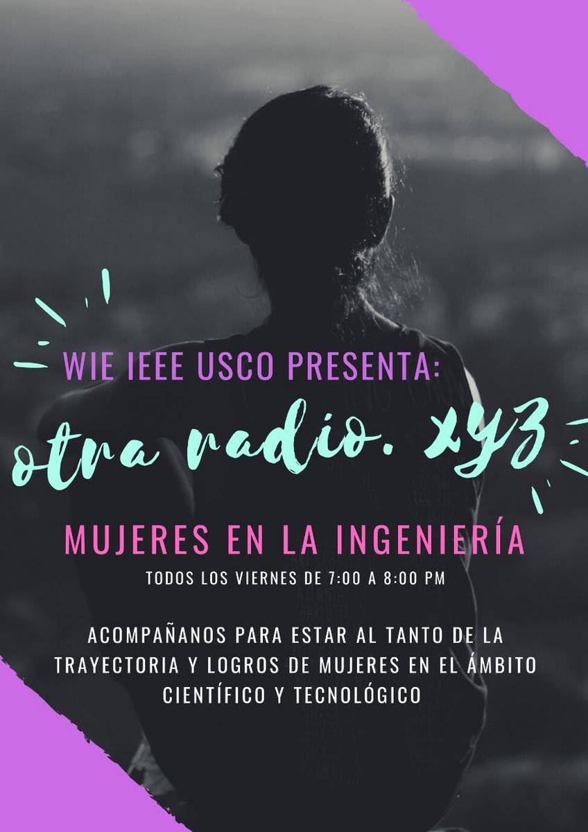 Conoce sobre la participación que ha tenido la mujer en grupos de investigación científica y tecnológica 👩‍🔬👩🏻‍💻 Aprende quienes son ellas y algunos grupos actuales.
📻 Todo ésto en nuestra emisión a las 7 pm por: otraradio.xyz
🎙️🎧
#TrayectoriaSTEM