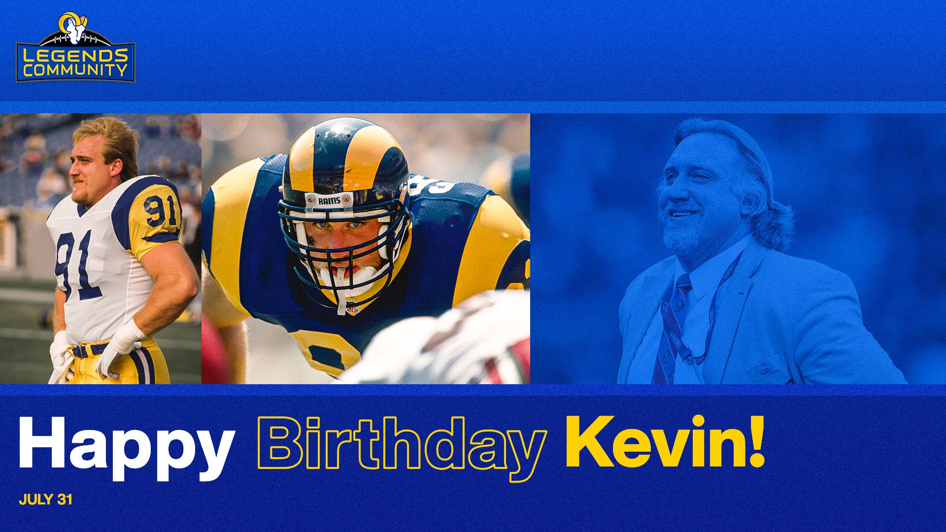   Happy birthday to the sacking machine, Kevin Greene!

Hope today s a great one,  
