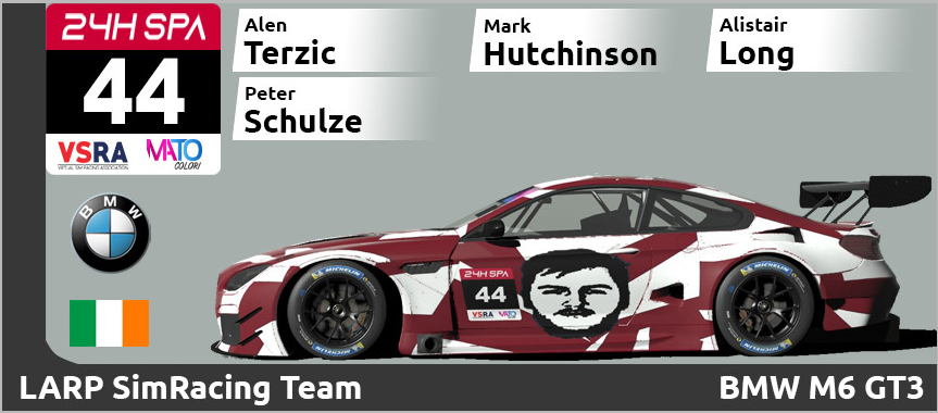 larp_team's tweet photo. Check out the #larpteam #44 and #404 ready for the @VSRAOnline Spa 24hrs tomorrow! €250 prize pool on offer! #letslarp #larpersgonnalarp Powered by @YuriSetupShop!! #YSS #esports #eyeontheprize #summerfun #simracing #rfactor2 #S397 #egaming https://t.co/E6hdJS940p