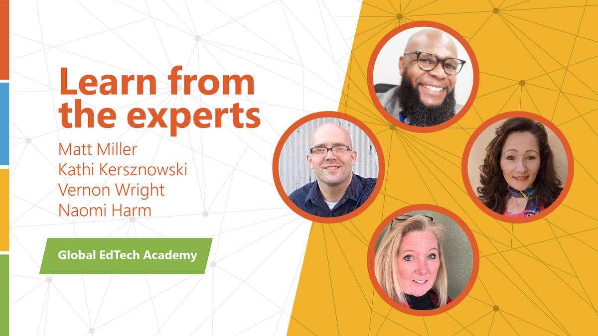Together with @cueinc, we’re hosting free #TeacherPD sessions led by passionate educators and experts like these. Head over to the Global EdTech Academy for upcoming events: msft.it/6015Toz7U #MicrosoftEDU #GETA