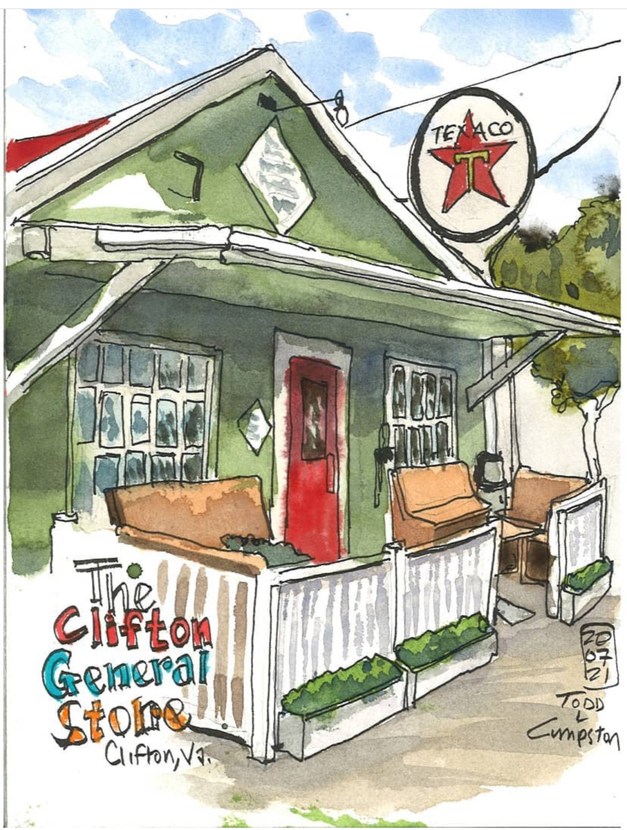 #FlashbackFriday to instructor Todd Cumpston’s sketch from our last round of Urban Sketchers Happy Hour! Our next round starts Monday, August 3-5, 7-8 pm via ZOOM. 

Interested in joining us for happy hour? Follow the link below for sign-up info!
tinyurl.com/yy5yafqm