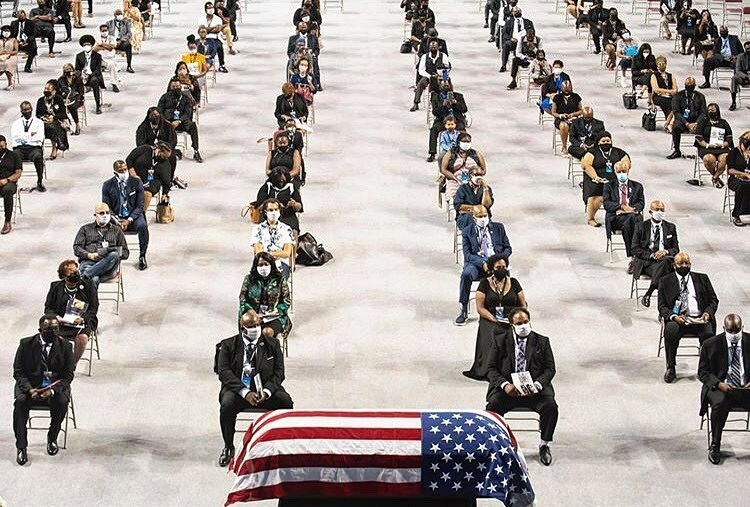 Photo by <a href="/nicole_craine/">Nicole Craine</a> 

"Civil rights icon and long-time Representative, John Lewis lies in repose during a memorial service in his honor at Troy University's Trojan Arena on July 25, 2020 in Troy, Alabama"
#onassignment for <a href="/nytimes/">The New York Times</a> 

Hello, I am @allisonmalpartida, docum…