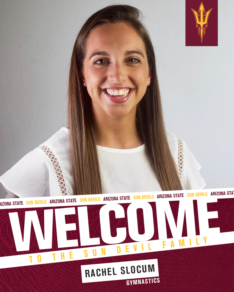 SunDevilGym's tweet photo. Welcome our new volunteer assistant coach Rachel Slocum! 🔱

Read about the former All-American's impressive college career here >> https://t.co/taBKAwWh5a https://t.co/fpOfN2bBJ7