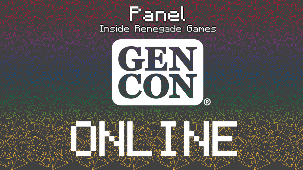 wots_qc's tweet photo. Welcome to day two of Gen Con Online!! We hope you are enjoying the coverage.
Live on the channel now Inside Renegade Games Panel.
https://t.co/iZonjhyMq1
@PlayRenegade
#GenConOnline #RenegadeGames #JenAtGenCon #GenCon2020 https://t.co/1Bat19PSR6