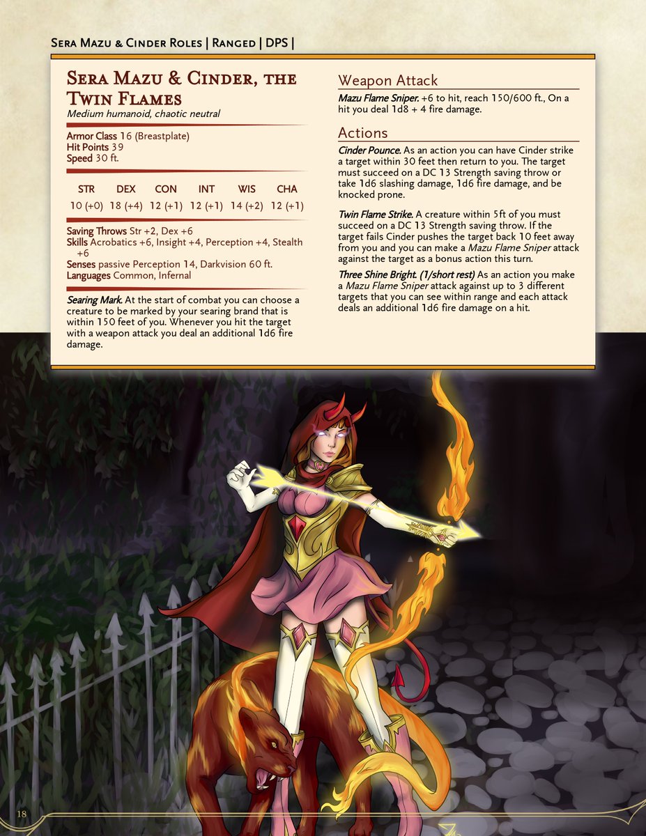 Sera Mazu &amp; Cinder, the Twin Flames
| Ranged | DPS |