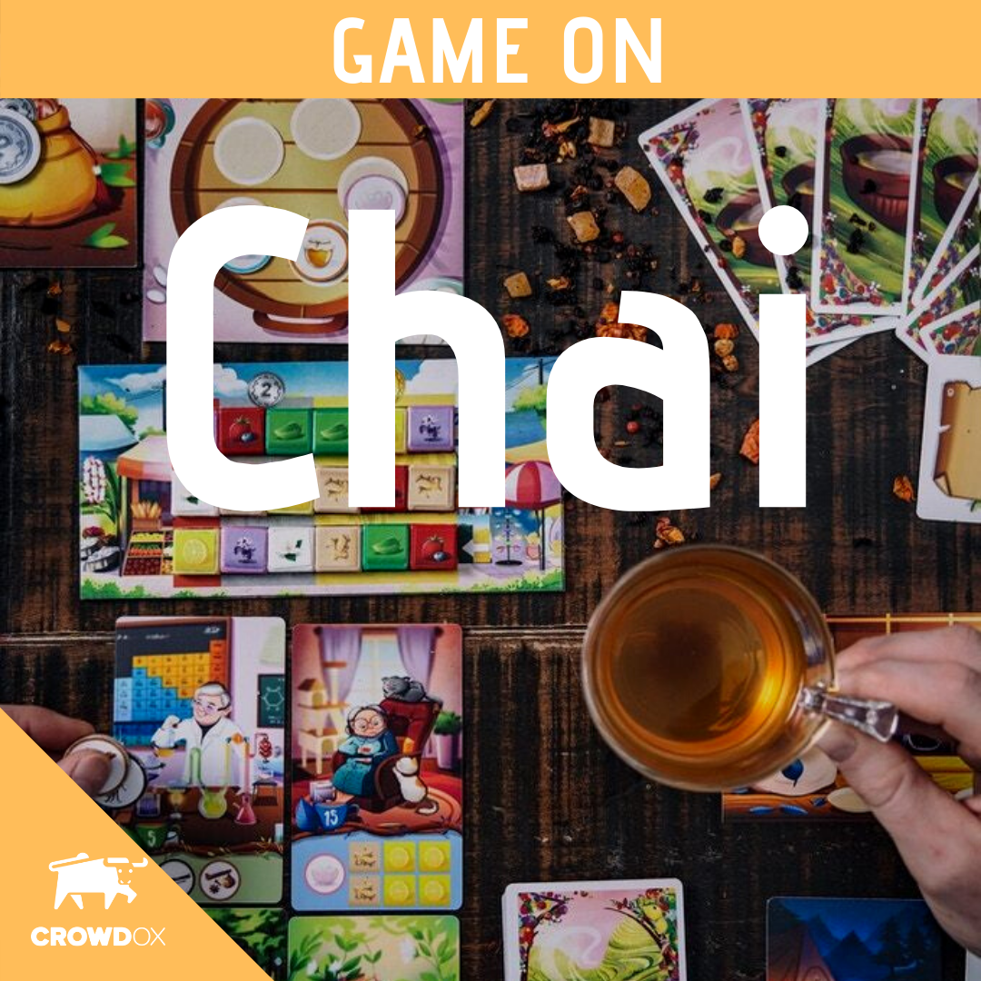 CrowdOx (@crowdoxapp) on Twitter photo Chai is an immersive game that allows players to compete as tea merchants and combine tea flavors to fulfill customers' orders. Check out the Game On review on the #crowdox blog #crowdfunding #kickstarter #tealovers #tabletop
#boardgame <a href="/steepedgames/">Steeped Games</a> crowdox.com/blog/2020/07/1… Chai is an immersive game that allows players to compete as tea merchants and combine tea flavors to fulfill customers' orders. Check out the Game On review on the #crowdox blog #crowdfunding #kickstarter #tealovers #tabletop
#boardgame <a href="/steepedgames/">Steeped Games</a> crowdox.com/blog/2020/07/1…