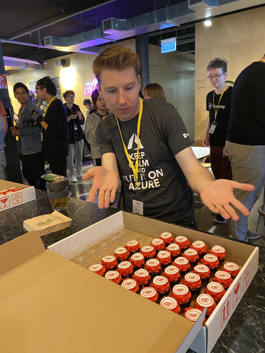 summeroftech's tweet photo. Students are loving these awesome cupcakes thanks to @pushpaytech here at #createcamp https://t.co/xfpGlUGIzk