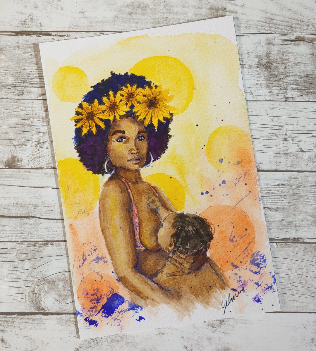 live_love_maria's tweet photo. I am last minute again but I made it.
This is my entry for the #dtiys of @lizzywatercolor Summer Lady.
The topic of normalizing breastfeeding is dear to my heart also and I love her feed alot.

#lizzy3k #watercolorart #livelovemaria https://t.co/T6Gt2GcUbJ