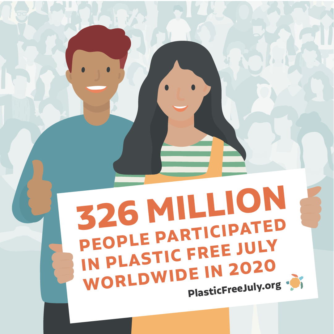 PlasticFreeJuly's tweet image. A record breaking 326 MILLION people worldwide participated in the Plastic Free July challenge 2020, to help create a world without plastic waste. It is indeed a challenge, especially this year so thank you all for your efforts.
⁠
#plasticfree #plasticfreejuly #choosetorefuse