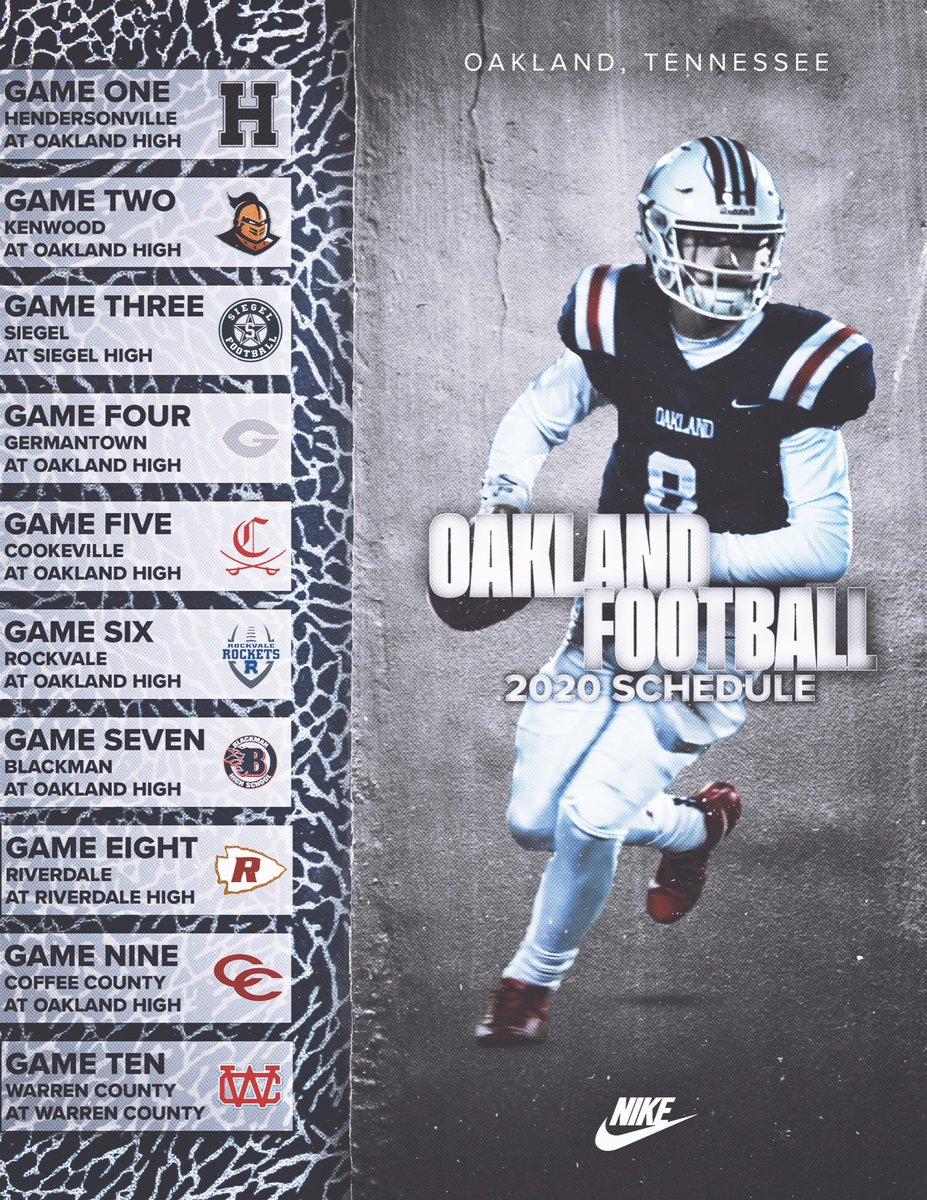 #OaklandTN
*(Schedule subject to change)