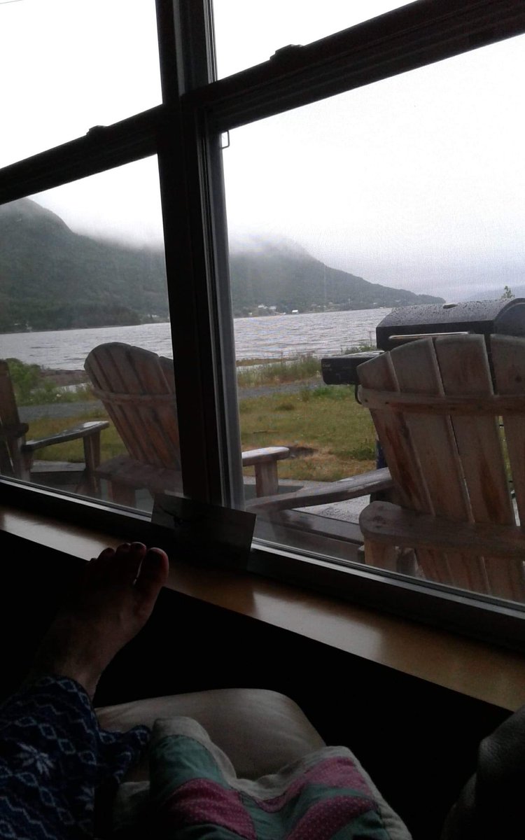 waveycolbourne's tweet photo. #stayhomeyear2020 #WhaleWatcherAirBnB life in #NewfoundlandCanada in July fire, fog and rain perfect for relaxing weekend getaway 🥂 cheers https://t.co/NV5jLe5x3X