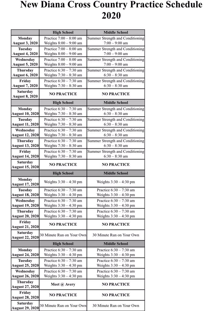 ND_Boosters's tweet photo. XC 2020 Practice schedule posted! https://t.co/0wEnxbhGxl