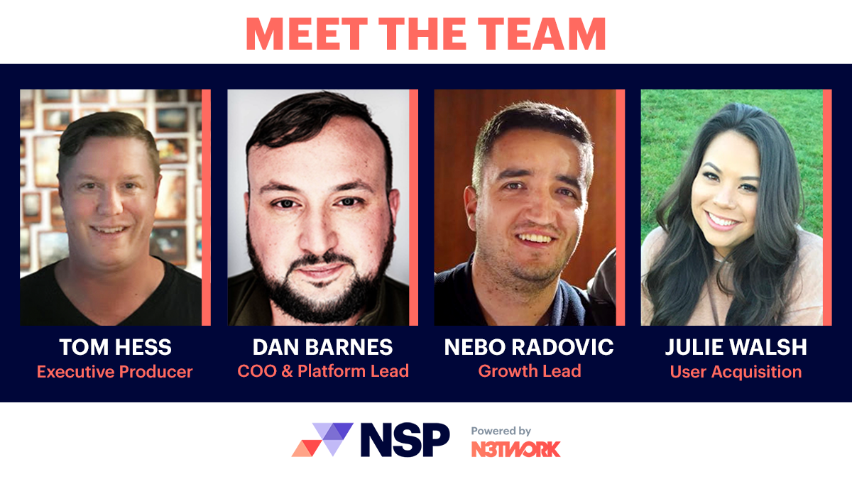 scaleplatform's tweet photo. Ever wondered who's behind #NSP? Between @_DanBarnes_ @eniac @julie_m_walsh and Tom, we've got a wealth of user acquisition and growth experience ranging from EA and DeNA to Machine Zone and Nordeus. Learn more about NSP at https://t.co/tUfBPJkTiT. https://t.co/kdrn4yQF4G