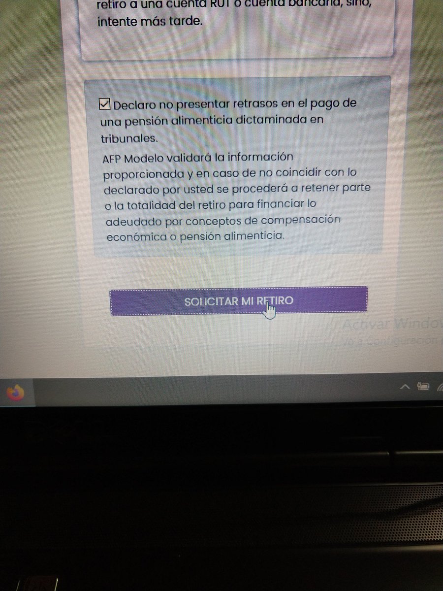adira77's tweet photo. #afpmodelocl @AFPdeChile @Superpensiones @AFPModelocl 
Todo el día intentando ejercer mi derecho a retirar mis fondos y el botón de la página no funciona... muchas personas con el mismo problema  😠😠😡😡 https://t.co/WKzMUnnDQl