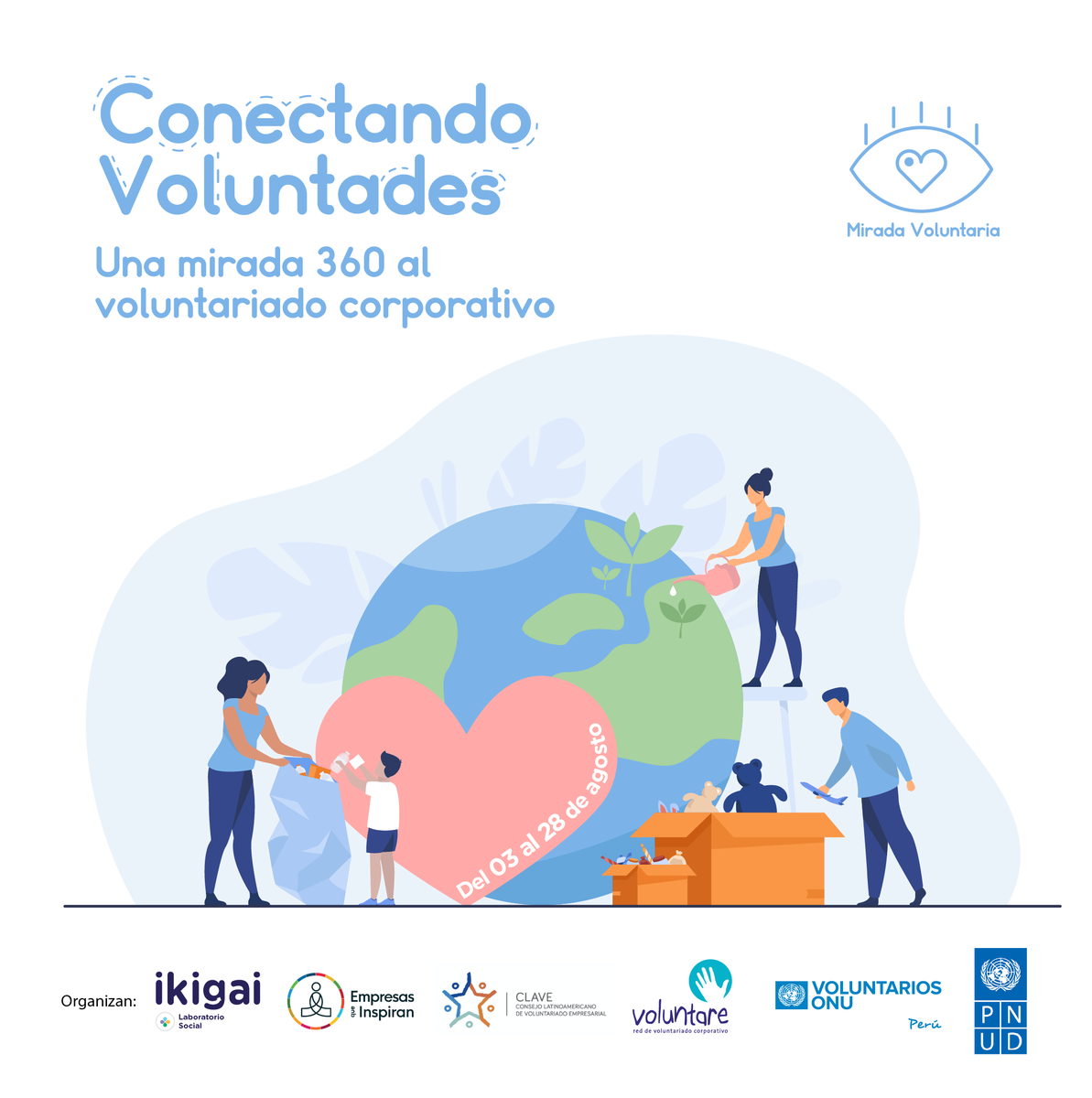 CLAVELATAM's tweet photo. Del 4 al 27 de agosto participa en Conectando Voluntades: Una Mirada 360 al Voluntariado Corporativo. Abordaremos temas de interés para el voluntariado corporativo desde diversas perspectivas. Inscripciones aquí: https://t.co/N9Lom6v7Ju ¡No te lo pierdas! https://t.co/5SpAtyj7Q2