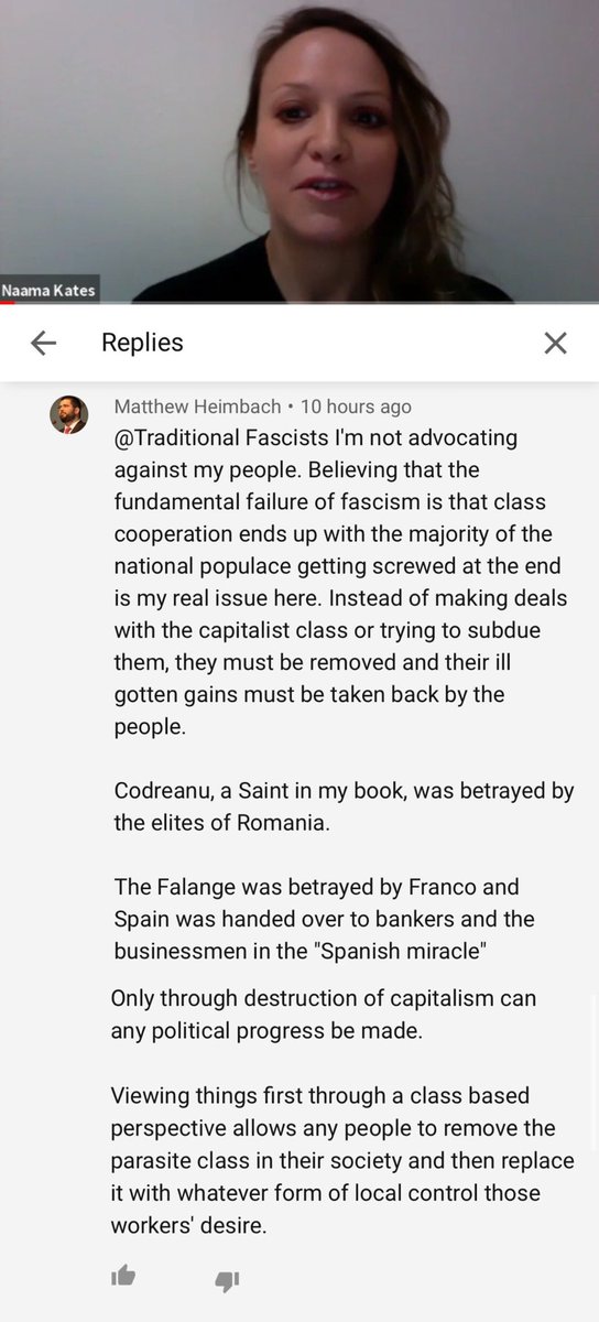 VestsCanada's tweet photo. Some of “former” Nazi Heimbach’s comments on the upload of Light Upon Light’s latest webinar, which unsurprisingly talks about “antifa violence.”
“Former.”
LuL needs to be shunned completely. https://t.co/FoSxTNZjIt