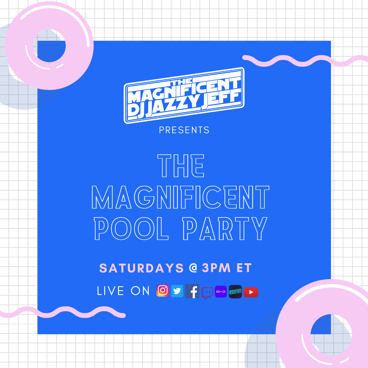 djjazzyjeff215's tweet photo. Break the monotony with The Magnificent Pool Party this Saturday at 3pm EDT. #magpoolparty https://t.co/YgbW32OEcO