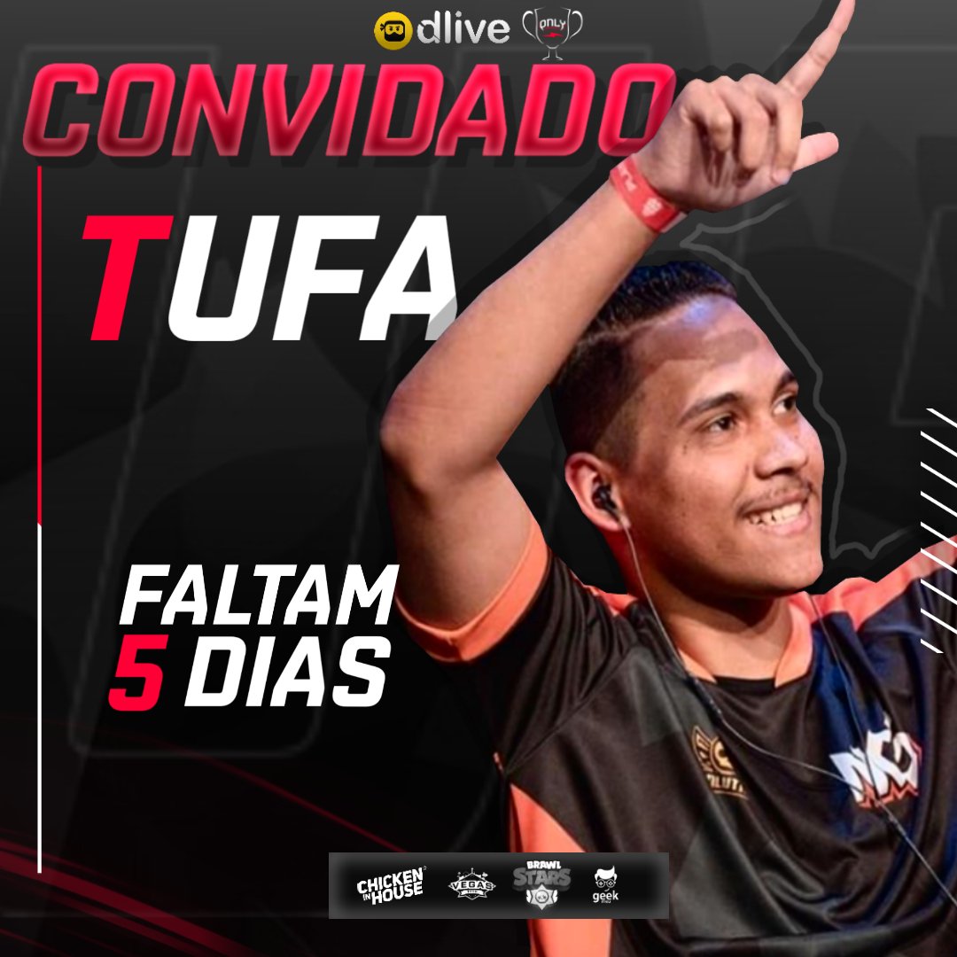 OnLyTournament_'s tweet photo. Um dos melhores jogadores do BRASIL! @TufaBS é um dos ILUSTRES convidados da OnLy Tournaments de Brawl Stars! 

Faltam apenas 5 dias, e o nervosismo vai a loucura! 

Stream: https://t.co/FbQX6piEsE

#OnLyTournament_ #OnLyDlive https://t.co/wUCLyxL0qR