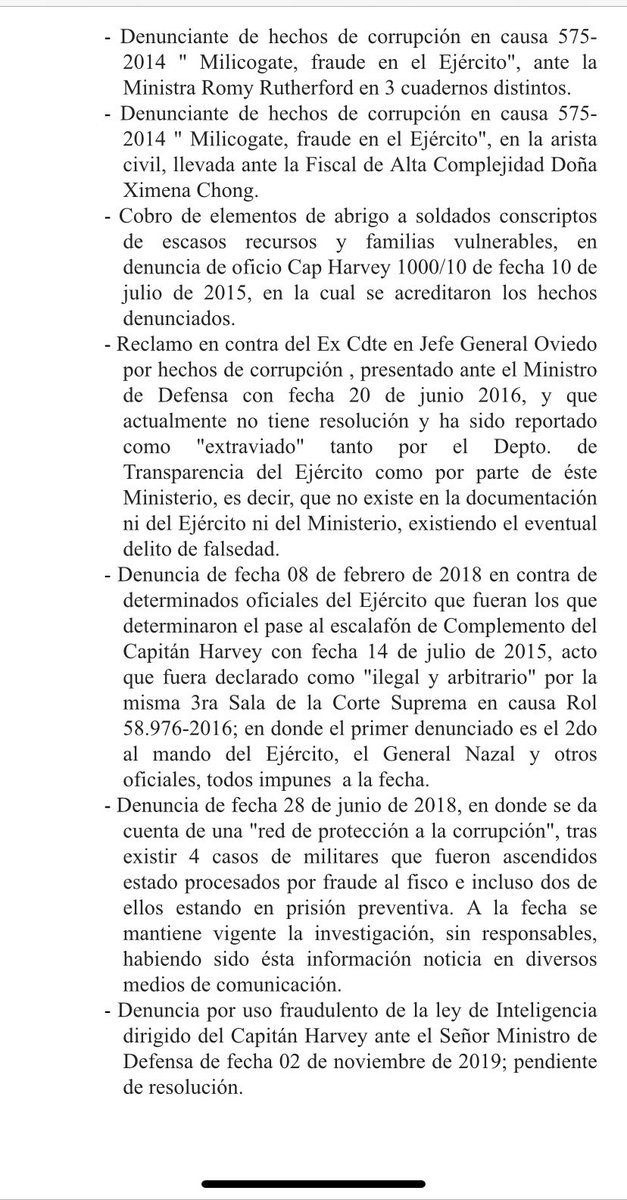 RafaelHarvey3's tweet photo. Estimados compatriotas que me han preguntado, LAMENTO informarles de la 1era DENEGACIÓN DE AUDIENCIA de parte del nuevo Min @desbordes . 

Sr.Pres @sebastianpinera ,le informo que su Ministerio de Defensa sigue sin adoptar medidas anti CORRUPCIÓN, para que le informe a Chile .👇 https://t.co/3uJhf0RVnc