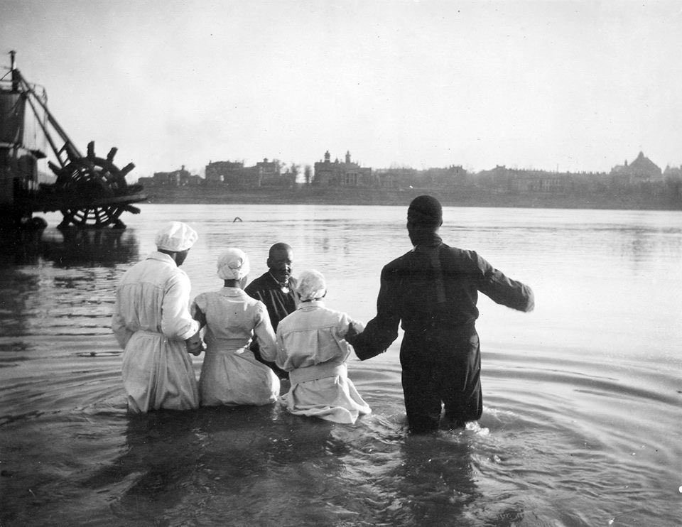 The scene revolves around the baptism of an infant from the ocean (another Abrahamic reference), which has been commonplace in religions such as Southern Baptism. Although baptism is found in various cultures, this form can be traced back to Judaism.