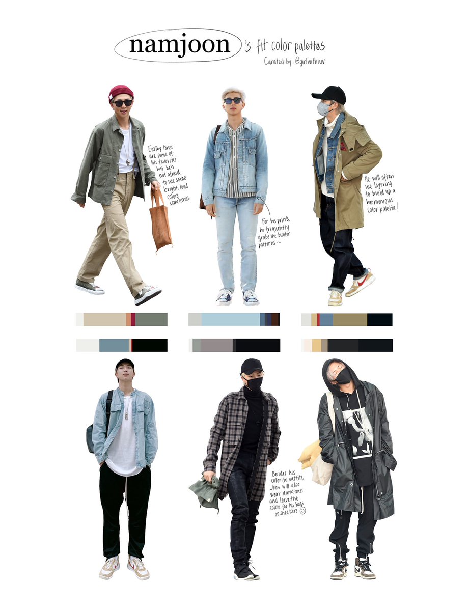 a style guide to  @BTS_twt:color edition(4/7)