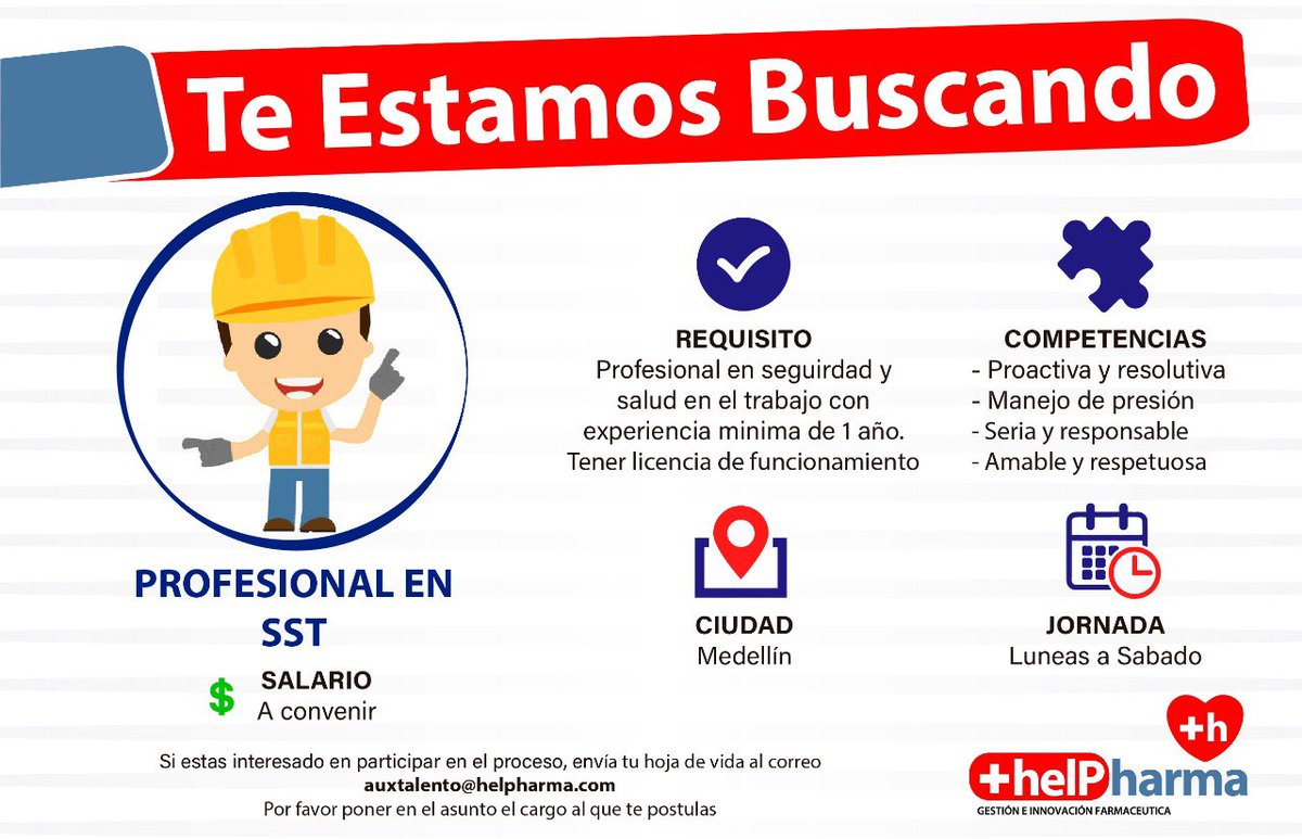 #TrabajoSiHay te estamos buscando!