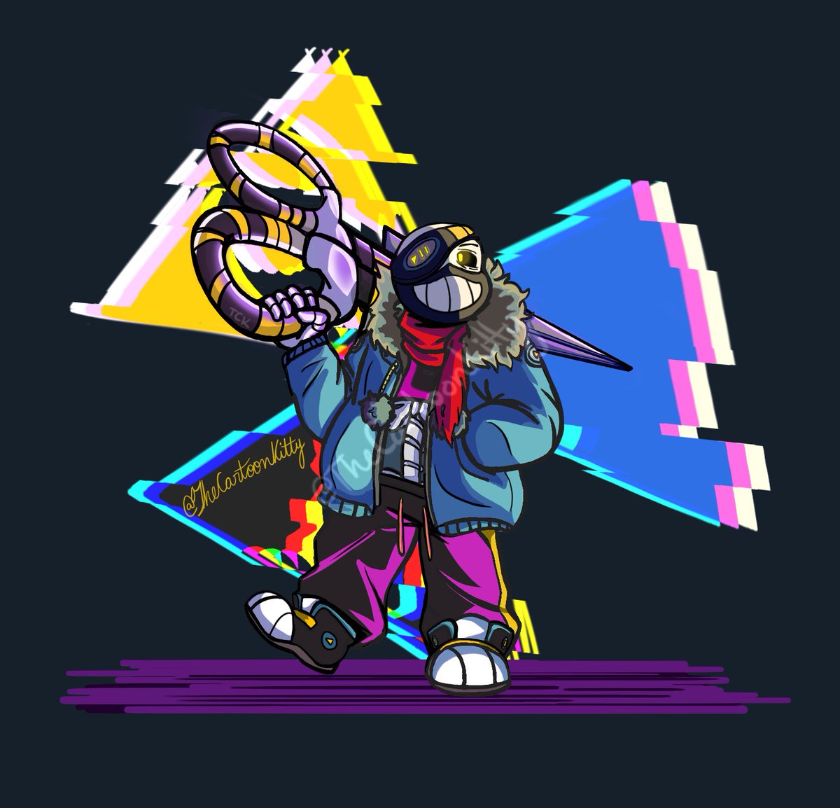 TheCartoonKitty's tweet photo. TW//: EYE STRAIN

Got really experimental with this piece. ✨👌 I’m real proud of how it turned out.

Anyways, I ran across @wishingstarjar’s UndeRewind AU the other day, &amp; I adore the skelebros designs, so here’s a Rewind Sans! 👉

#MyArt #Undertale #UnderRewind #RewindSans https://t.co/WRVy336jMK