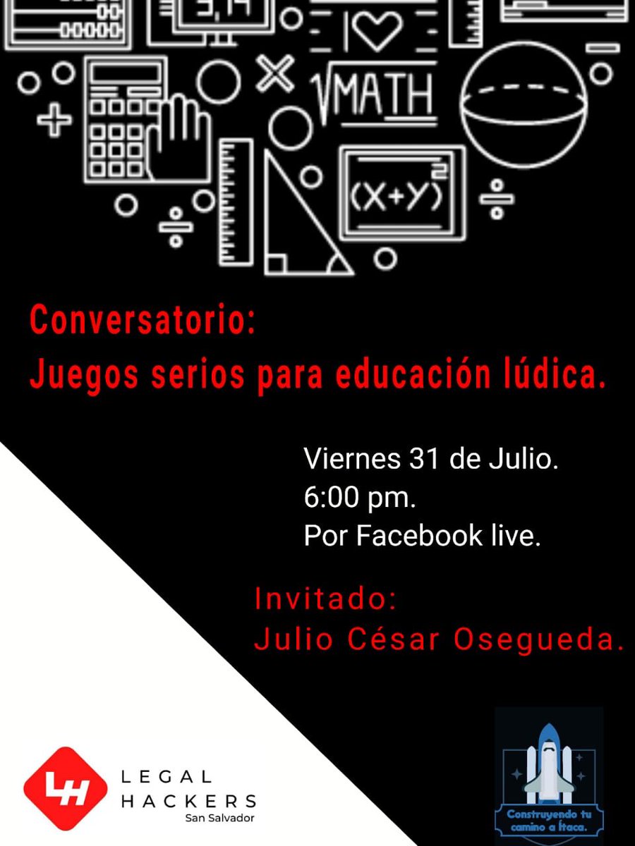 En vivo por Facebook Live!! “Juegos serios para la educación lúdica” facebook.com/Construyendo-t… 
#legalhackers